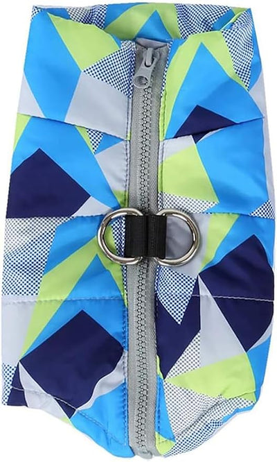 Winter Waterproof Windproof Dog Jacket - Warm Vest Coat for Small & Medium Dogs - Not Suitable for Big Dogs - Blue Medium