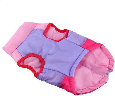 Winter Waterproof Windproof Vest Coat for Cold Weather - Warm Jacket for Small Medium Dogs (Not Suitable for Big Dogs) Pink/Purple/Rosered M