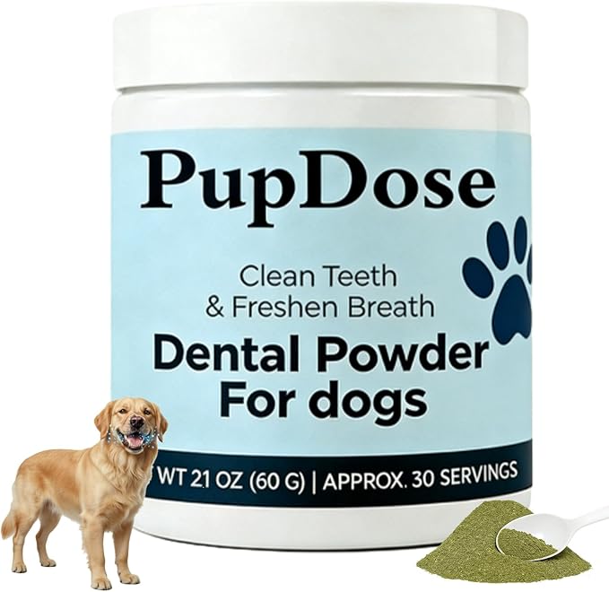 Dental Powder for Dogs, No Brushing Needed, Easy Mix Daily Use for Daily Dog Dental Care (1Pc)