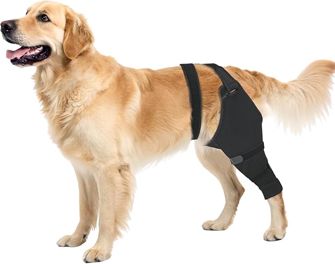 Dog Sleeve for Rear Legs to Stop Licking, Upgraded Recovery Sleeve for Hind Back Leg Wounds,TPLO, ACL Surgery, Light Comfortable Cone Alternative, Left,S, Matte Black