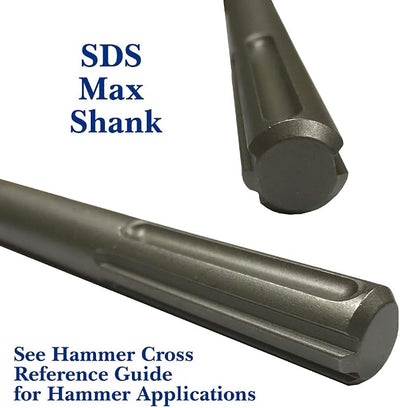 25 Tooth Square Head Carbide Tipped Bushing Tool with SDS-MAX Shank Made in the USA by Champion Chisel - Great for Leveling Concrete Surfaces