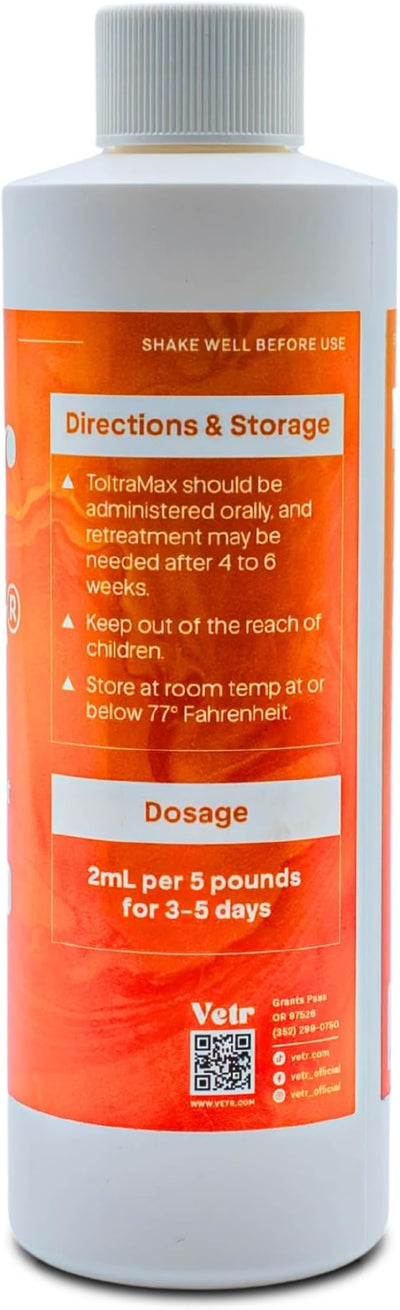 Toltrazuril 2.5% for Horses, Dogs, Cats, 240mL/8 Ounce, for Non-Food Chain Animals, Alfalfa