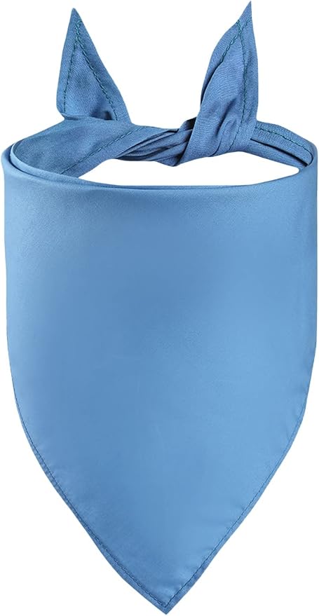 Petitebella Single Color Pet Bandana (Blue, Medium)