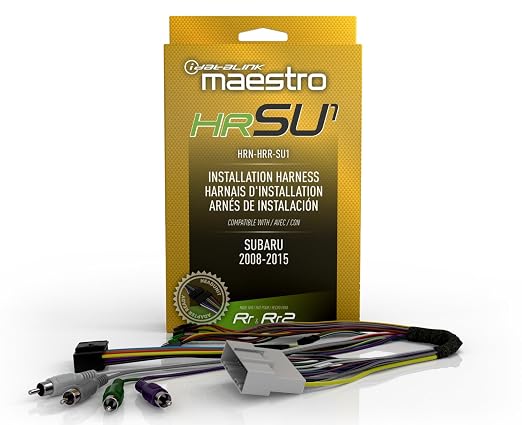 Idatalink Maestro HRN-HRR-SU1 T-Harness for Select Subaru Vehicles 2008-15, replace the factory radio while retaining steering wheel controls & use of factory amp (ADS-MRR or ADS-MRR2 module required)
