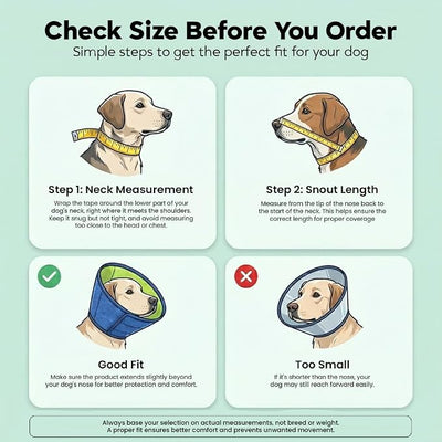 Soft Dog Cone Collar – Comfortable Cone for Dogs to Stop Licking After Surgery, Elizabethan Collar for Large Dogs, Adjustable Dog Donut Collar for Inflatable & Comfy Recovery (M)