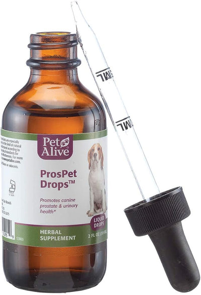PetAlive ProsPet Drops for Pet Prostate and Bladder Health - Herbal Supplement for Dog Urinary Tract, Bladder and Immune Support - Constipation Relief - 118 ml, 2 Pack