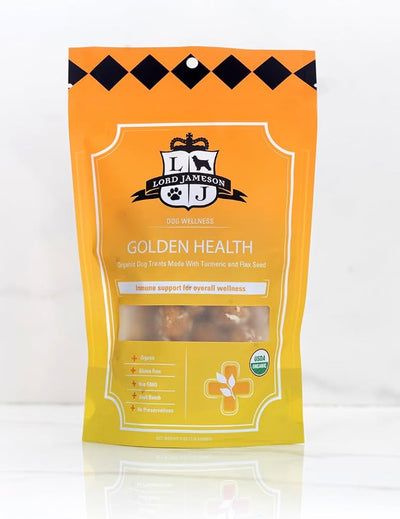 Golden Health and Daily Greens Bundle – Soft & Chewy Healthy Organic Dog Treats, Gluten-Free & Allergy-Friendly, Supports Digestive Health, Made in USA – Sensitive Stomach Dog Treats (2-Pack)