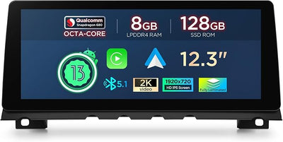 XTRONS 12.3 Inch Qualcomm Snapdragon 680 Android 14 Car Stereo for BMW 7 Series F01 / F02 (2013-2015) NBT System, IPS Touch Screen 8+128GB Car Radio GPS Navigation Support DVR Backup Camera