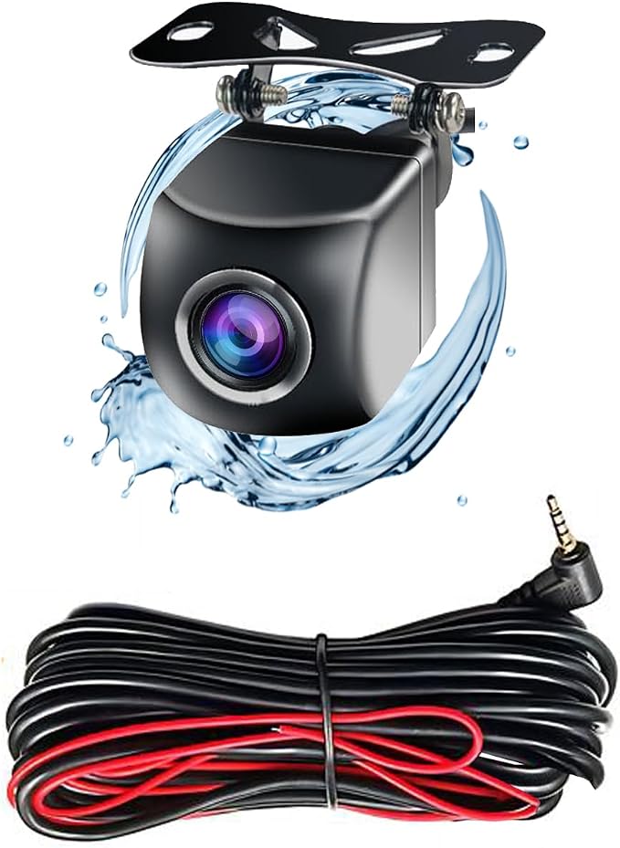 PRUVEEO Rear Camera for D90-4CH 1080P Back Up Camera with 3.5mm to 4 Pin