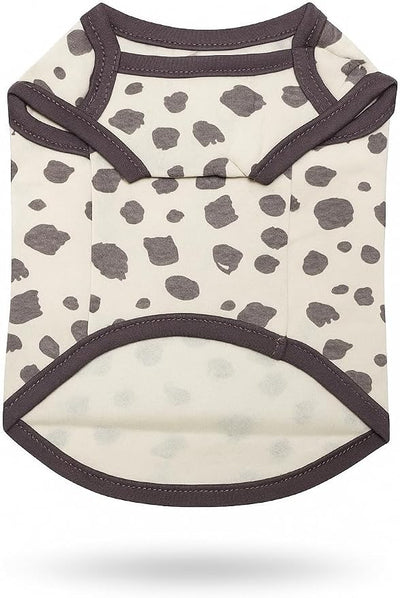 Organic Cotton Dog Clothes – Babywear-Grade Shirt for Sensitive Skin | Made in Korea (Large, Leopard)