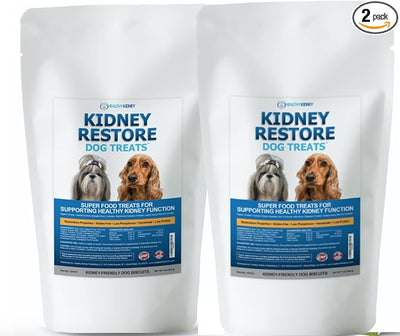 Kidney Restore Dog Treats (2 Pack) - Restorative, Low Protein Dog Treats for Kidney Health