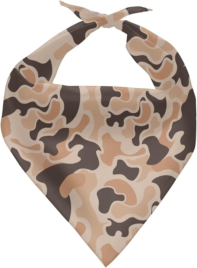 KEIAHUAN Camo Hunting Dog Bandana Adjustable Triangle Reversible Bibs Handkerchief Washable Square Kerchief Bandanas for Small Madium Large Dog Boy