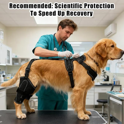 Vivifying Dog Hip & Leg Support Harness for Mobility Assistance, Adjustable Rear Leg Brace with Lift Handle for Injured or Senior Dogs, Joint Stabilizing Hind Leg Support for Walking, Recovery (M)