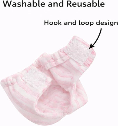 3Pcs Extra Small Squirrel Diapers Reusable (Size S, 3.9" – 6" Waist) | Washable, Stretchable, Highly Absorbent and Leak-Proof, Tiny Pet Diapers for Hamsters, Sugar Glider, Rats, Mice