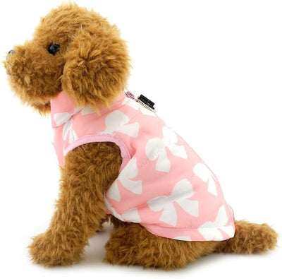 SMALLLEE_LUCKY_STORE New Various Pet XXS XS Cat Dog Soft Padded Vest Harness Small Toy Dog Clothes Pink Bow XL, Model: BFL052-Pink-XL