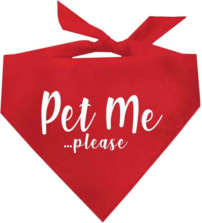 Pet Me Please Dog Bandana (Assorted Colors) (Red, X-Small)