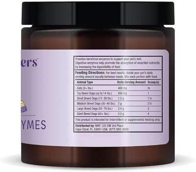 Dr. Mercola Bark & Whiskers Digestive Enzymes – Veterinarian Formulated – for Dogs & Cats – Non-GMO – 150 Scoops – Supports Kibble Digestion