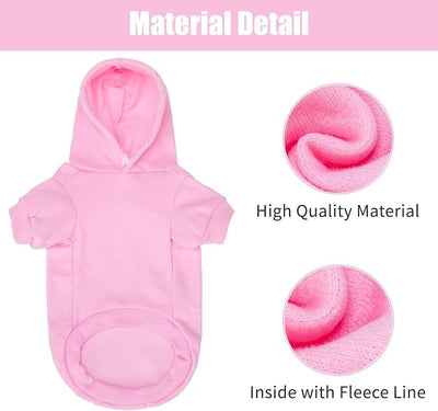 BINGPET Security Dog Hoodies Puppy Sweater Cold Weather Dog Coats Soft Brushed Fleece Pet Clothes Hooded Sweatshirt for Dog Cat