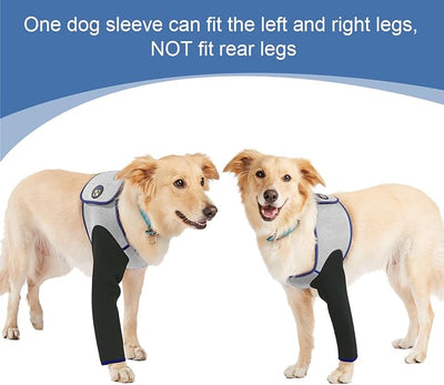 Coodeo Dog Recovery Suit, Cone Collar Alternative, Abrasion Resistant Dog Recovery Sleeve, Washable 2.5mm Thick and Waterproof, Pet Wounds Prevent Licking, Bite, Keep Dry（Grey，L