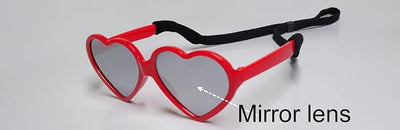 G016-1 Dog Pet Heart Costume Sunglasses for Small to Medium Breed (M, 12-25 lbs, Red-Mirror, JN)