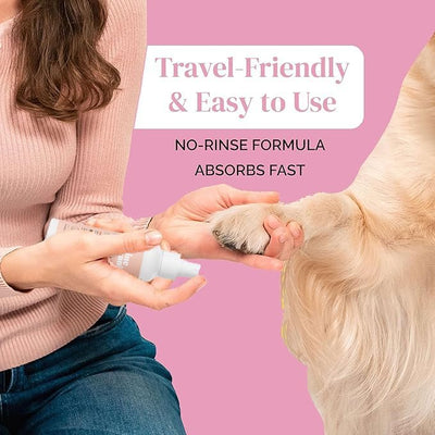 Dog Paw Cleaner - 5.1 Fl Oz of Alcohol Free Paw Cleansing Spray - Made with Rosewater, Aloe, Copaiba Oil, and Lemongrass Oil to Nourish and Clean Paws - Made in the USA