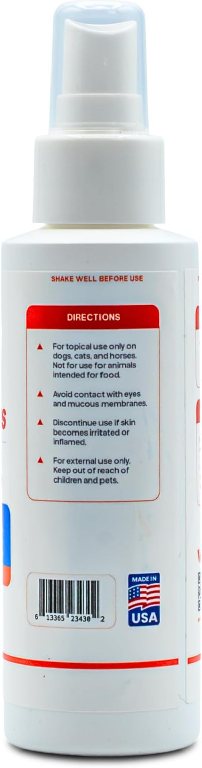 vetr Skin Guard Plus Chlorhexidine Ketoconazole Spray, Dogs Cats Horses, 2pk | Set of two 4 oz bottles, Fresh Scent, 2% / 1% dual-action formula, Soothes itchy, irritated skin, Controls odors