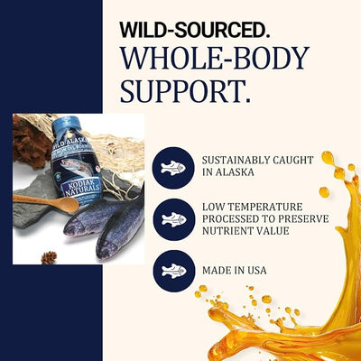 32oz Wild Alaskan Salmon Oil Formula for Dogs, Omega 3 Fish Oil with EPA & DHA – Skin & Coat, Joint, Heart & Immune Support – Helps Itching, Shedding & Dry Skin – Liquid Supplement