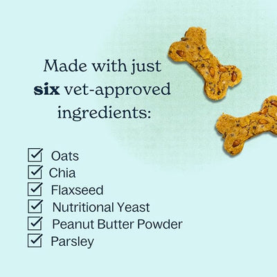 Peanut Butter Bake-at-Home Vegan Dog Treat Kit, Makes up to 80 Dog Cookies, Made in The USA, 10oz