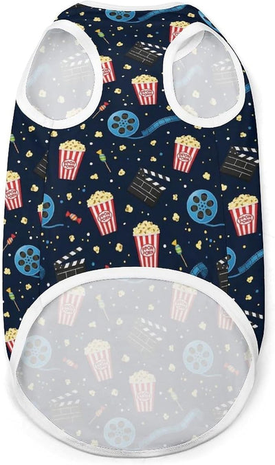 Pet Vest for Dogs, Cinema Popcorn Movie Soft Breathable Puppy Sleeveless Clothing for Small Medium Pets, X-Large