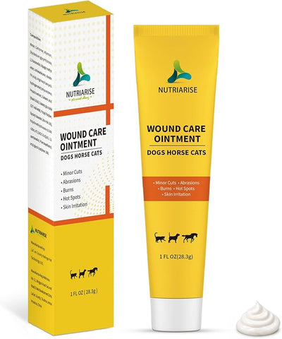 Wound Care Ointment for Dogs & Cats - Antibiotic Wound Ointment for Dogs, Cat Wound Ointment, Hot Spot & Itchy Skin Relief, Vet-Recommended Healing Ointment, 1oz