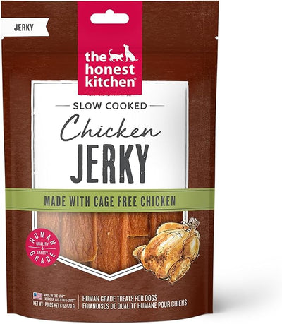 The Honest Kitchen Human Grade Dog Treats: Slow Cooked Jerky Chicken Recipe 6 oz Pouch