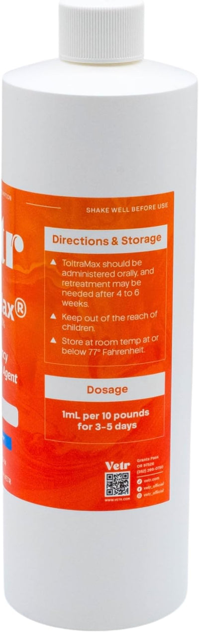 Toltrazuril 10.0% for Horses, Dogs, Cats, 500mL/16.9 Ounce, for Non-Food Chain Animals, Chicken