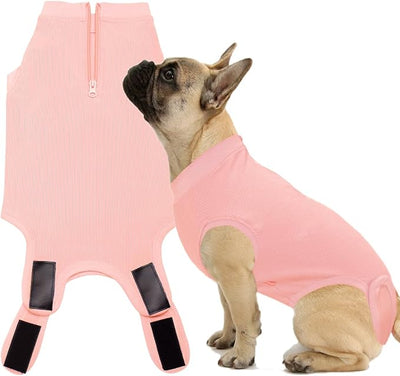 Recovery Suit for Dogs,Dog Cone Alternative Zipper Surgery Suit Female Spay,Soft Dog Surgery Suit for Anti Licking,Breathable Surgical Suit for Dogs Female Spay