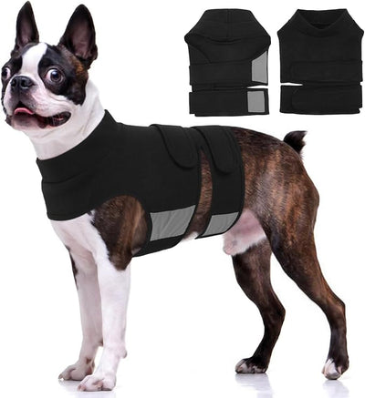 Kuoser Dog Anxiety Vest, Calming Shirt for Dogs Anxiety Relief, Adjustable Dog Calming Jacket for Small Medium Large Dogs, Comfort Wrap Vest for Thunderstorms Fireworks Vet Visits Travel, S