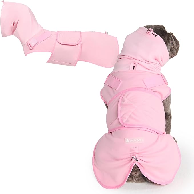 Spark Paws Anxiety Relief Vest for Dogs – Gentle Compression Dog Anxiety Suit, Calming Wrap for Separation Anxiety, Thunder, Fireworks, Suitable for Small Medium and Large Breeds - Pink - Size XL