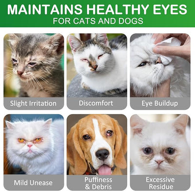 VOSIFSDIY Eye Drops for Dogs, 2PCS Cats and Dogs Eye Drops, Dog Eye Infection Treatment Relieve Eyes Itching & Irritation, Pink Eye & Allergies Symptoms Safe & Gentle Formula