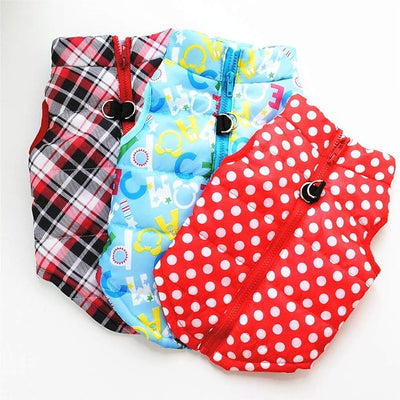 Winter Waterproof Windproof Vest Coat for Small Medium Dogs - Warm Jacket for Cold Weather (Not Suitable for Big Dogs) Plaids S