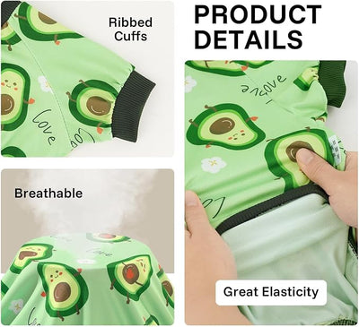 XPUDAC 4 Pack Dog Pajamas Soft Strechy Summer Doggie Clothes for Medium Large Dogs Boy Girl Dog Onesie Cat Apparel, 3XL