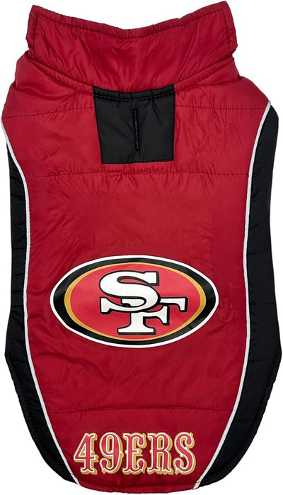 Pets First Pets NFL Licensed Dog & Cat Vest Pet Puffer Down Coat Jacket, Team Color, Medium US