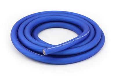 KnuKonceptz Kolossus Flex Kable OFC 0 Gauge Power Wire Copper Cable Blue (20 ft) 1/0 AWG