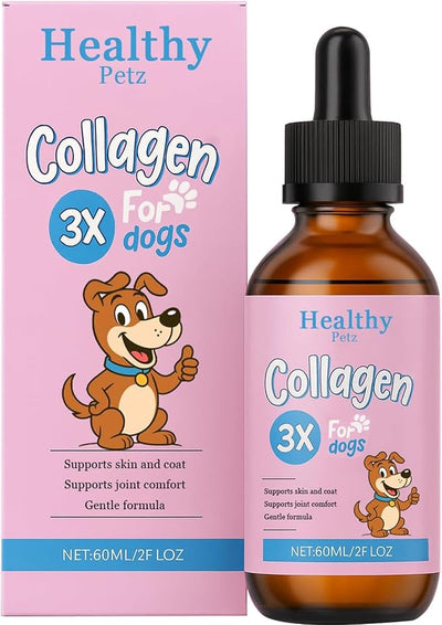 Healthy Petz Premium Liquid Collagen, HealthyPetz Liquid Collagen for Dogs, Supports Joint Relief & Healthy Skin Coat, Gut Health, Premium Collagens Supplement, 2 fl.oz