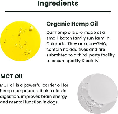 Lolahemp Hemp Oil for Dogs & Cats - Made in USA at Family Farm - Natural Hemp Oil for Joint Support, Promoting Mobility, Relieving Discomfort and Calming Supplement for Promoting Relaxation