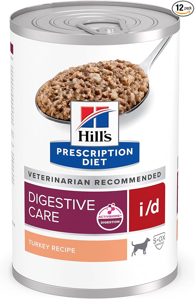 Hill's Prescription Diet i/d Digestive Care Wet Dog Food, Turkey, 13 oz. Cans, 12-Pack