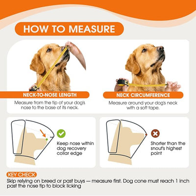 Dog Cone Collar After Surgery for Large Dogs, Adjustable Soft Cone for Dogs to Stop Licking, Professional Elizabethan Collar for Pet, Recovery Cones for Wound Healing & Hot Spots