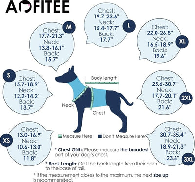 AOFITEE Extra-Large Dog Anxiety Vest, Thunder Jacket for Dogs Anxiety, Breathable Pets Calming Shirt for Fireworks, Thunder, Travel, Separation, Anti-Anxiety Pet Calming Vest with Collar, XXXL