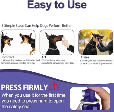 Dog Corrector Spray, 80ml 4 Pack Dog Trainer Spray to Dogs from Stopping Unwanted Behaviors Pet Trainer Spray, Barking, Jumping, Stealing Food, Safe, Humane & Effective
