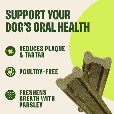 Wellness WHIMZEES Freshzees Natural Dog Dental Treat, Soft Chews, Freshens Breath, Medium Size, 14.81 oz Bag, 14 Count