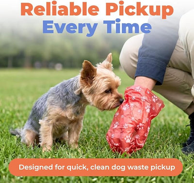 Best Pet Supplies Dog Poop Bags for Waste Refuse Cleanup, Doggy Roll Replacements for Outdoor Puppy Walking and Travel, Leak Proof and Tear Resistant, Thick Plastic - Assorted, 360 Bags