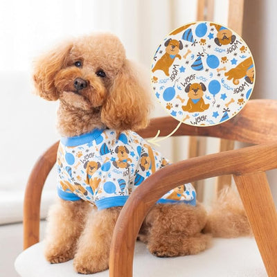 Pippo's Shop 2 Pack Dog Shirt Premium Peruvian Cotton, Fashionable and Cute Pet Apparel, Lightweight Stretch Puppy Soft Breathable T-Shirt (Bee & Pup-Boy Pack, Large)