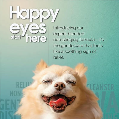 Gentle Multi-Purpose Eye Wash for Dogs & Cats (4 fl oz) Helps with Eye Infections, Redness, Irritation, Tear Stains, Discharge, Pink Eye, Conjunctivitis & Dry Eye Relief Vet Formulated